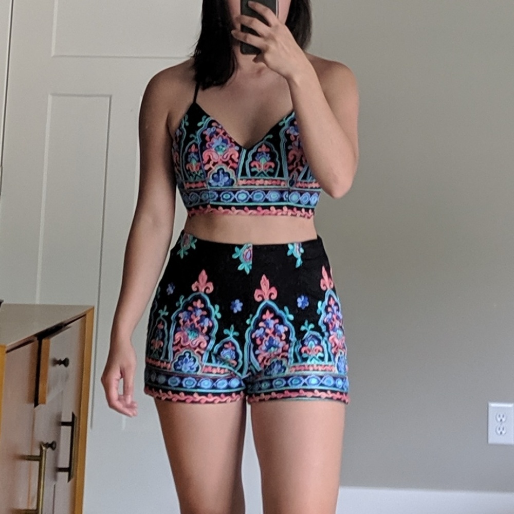 Crop Top and Shorts Set